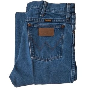 Wrangler Men's Blue Jeans Straight Leg